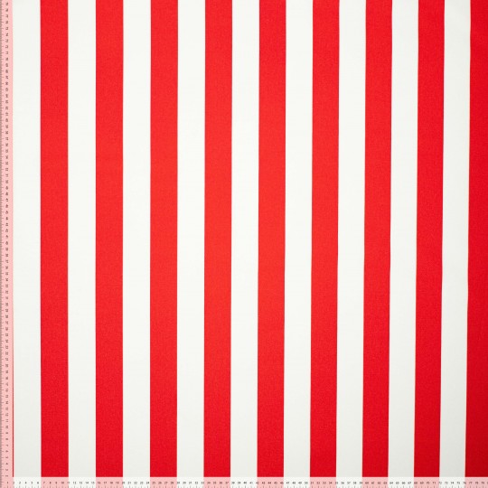 Coton rayé rouge et blanc