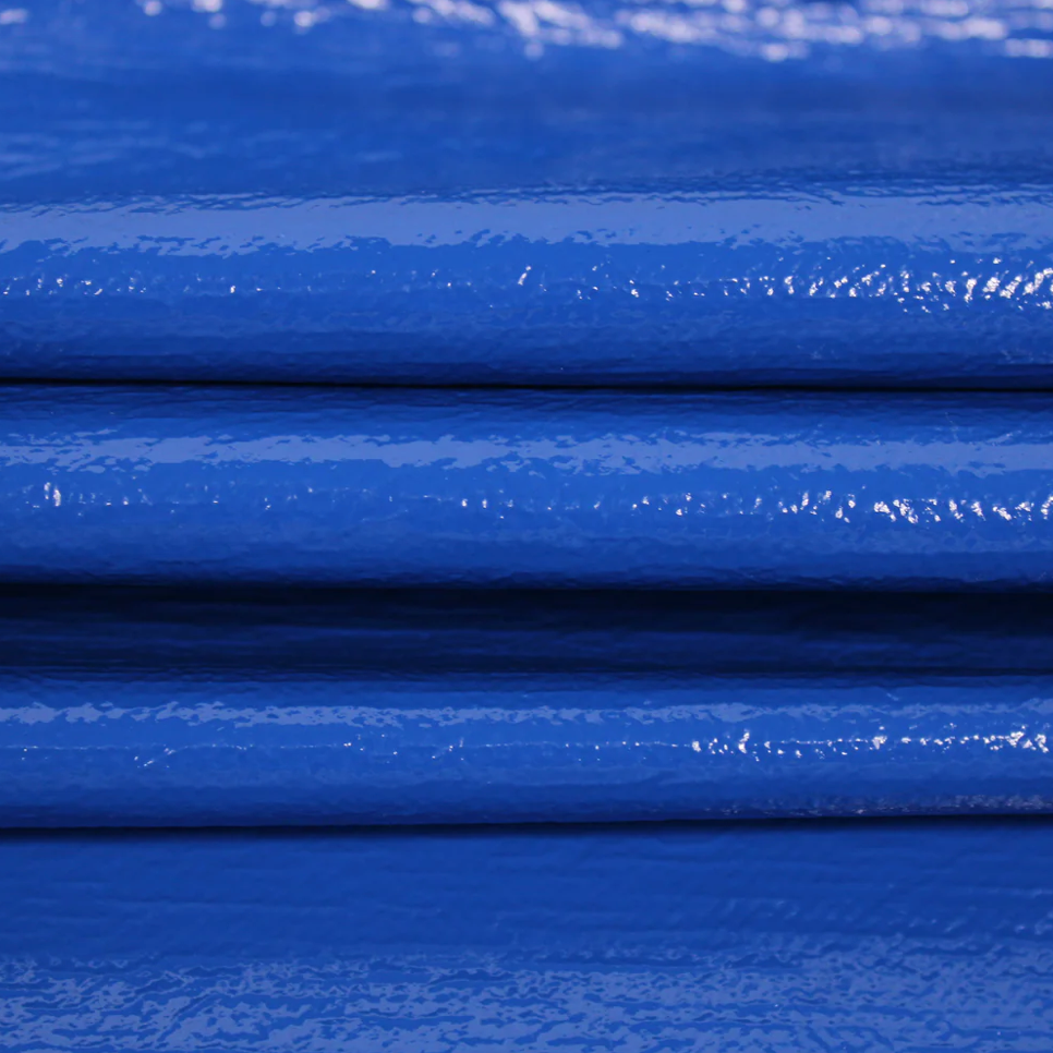 Tissu vinyle bleu électrique