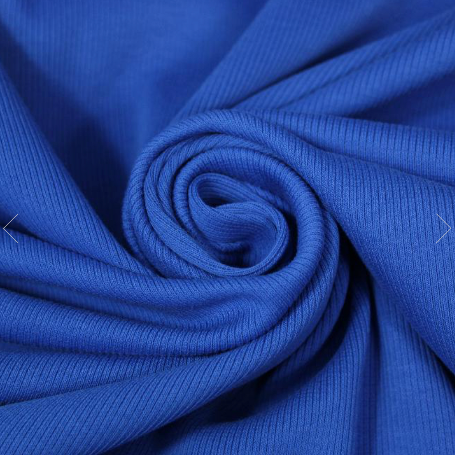 Tissu maille coton côtelé strech - bleu électrique