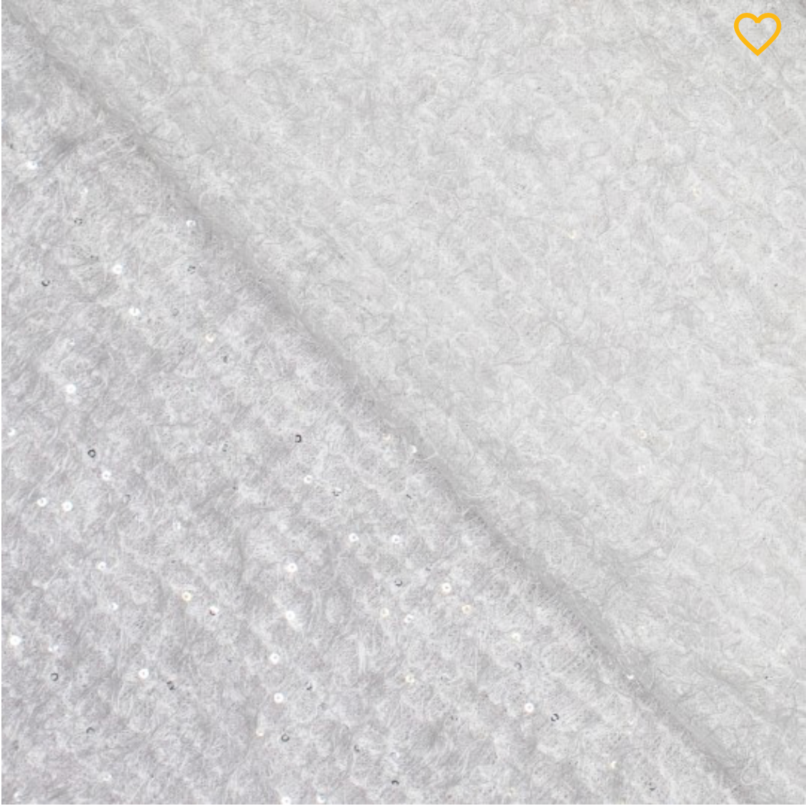 Tricot frange blanc sequin