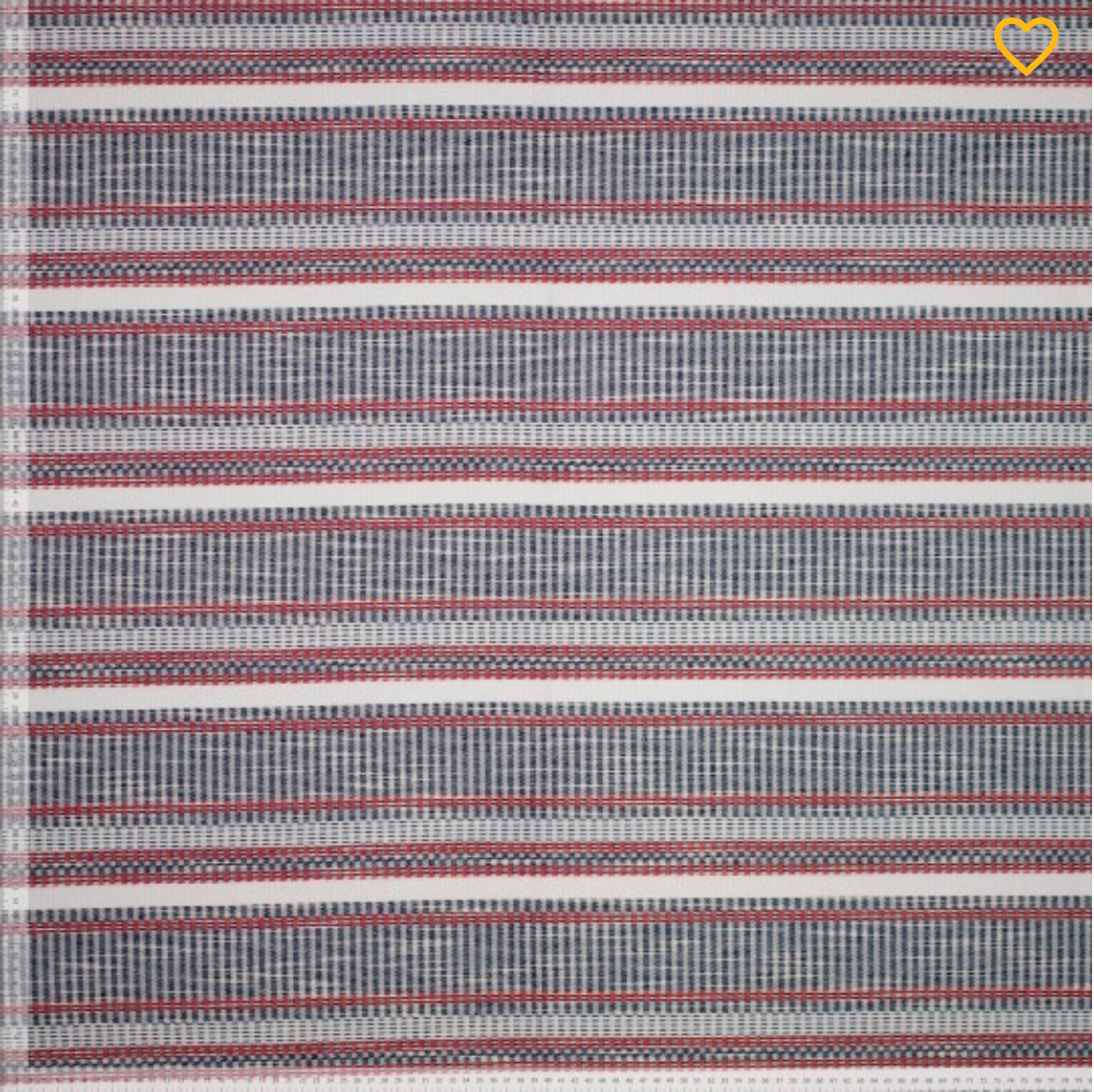 Jacquard Rayé rouge/blanc/gris
