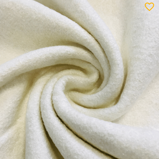 Tissu Laine Bouillie blanc cassé
