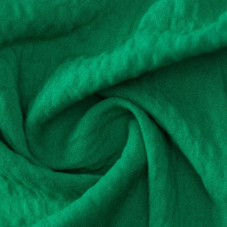 Tissu viscose gaufré vert