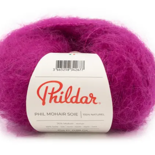 Phil Mohair soie magenta