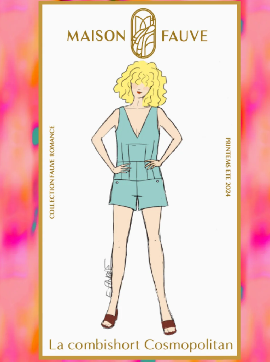 La combishort Cosmopolitan - Maison Fauve