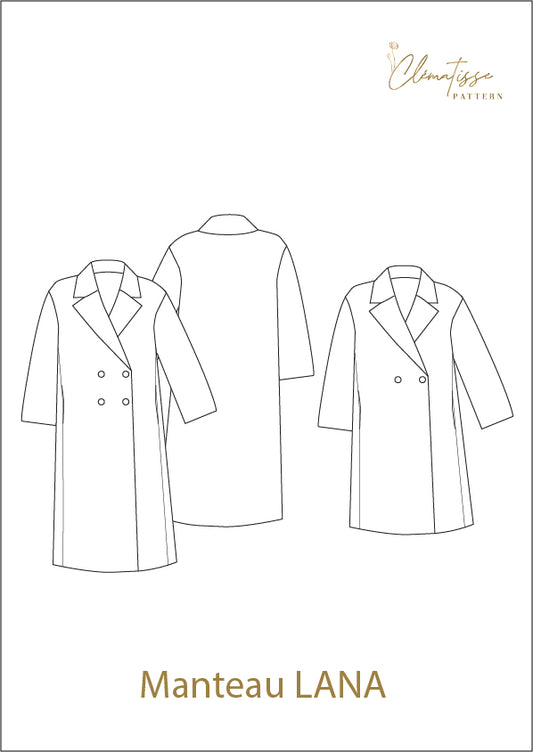 Patron Manteau LANA - Clématisse Pattern