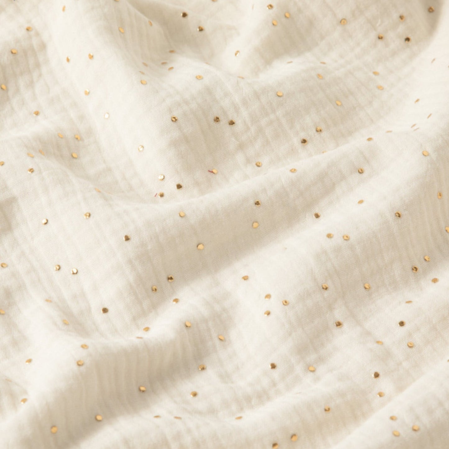 double gaze beige à paillettes