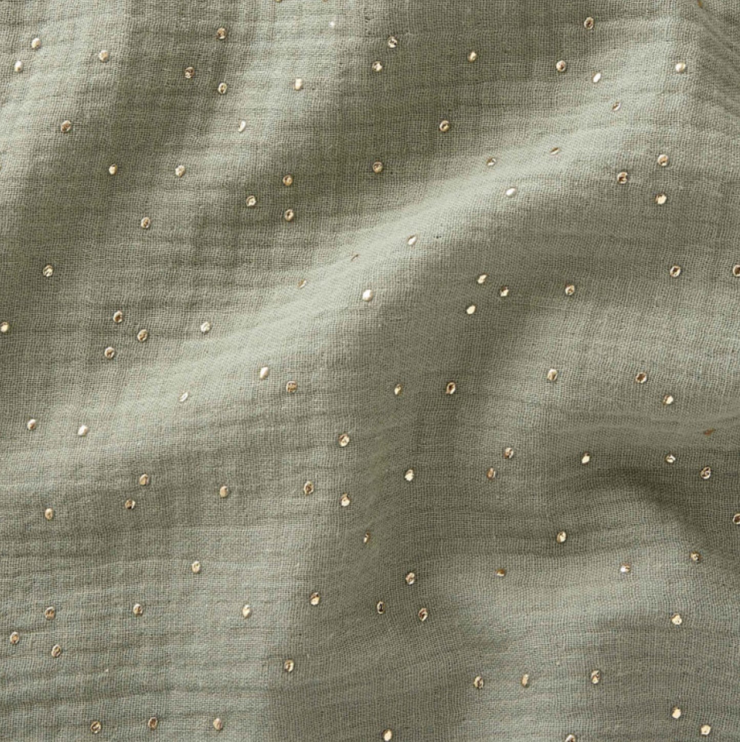 Double gaze vert à paillettes