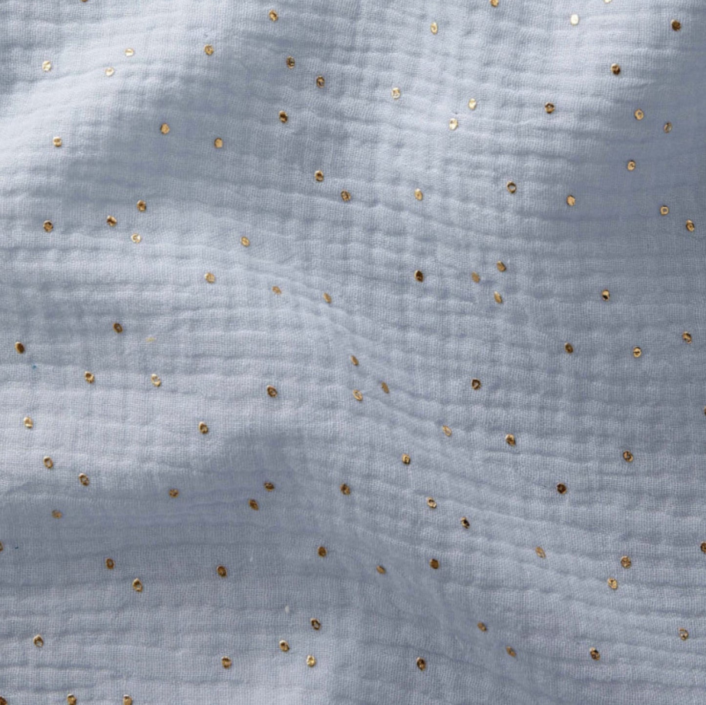 double gaze bleu à paillettes