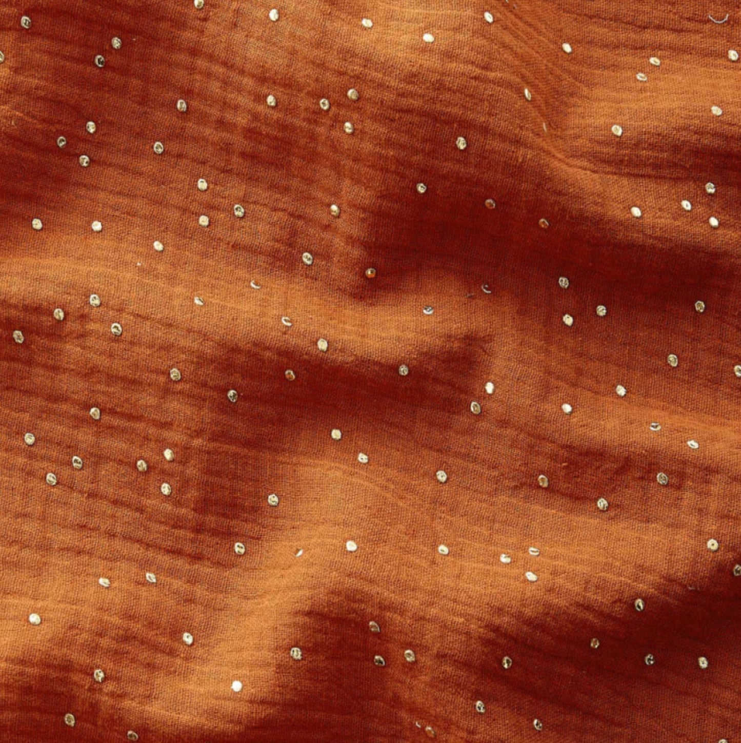 Double gaze terracotta à paillettes