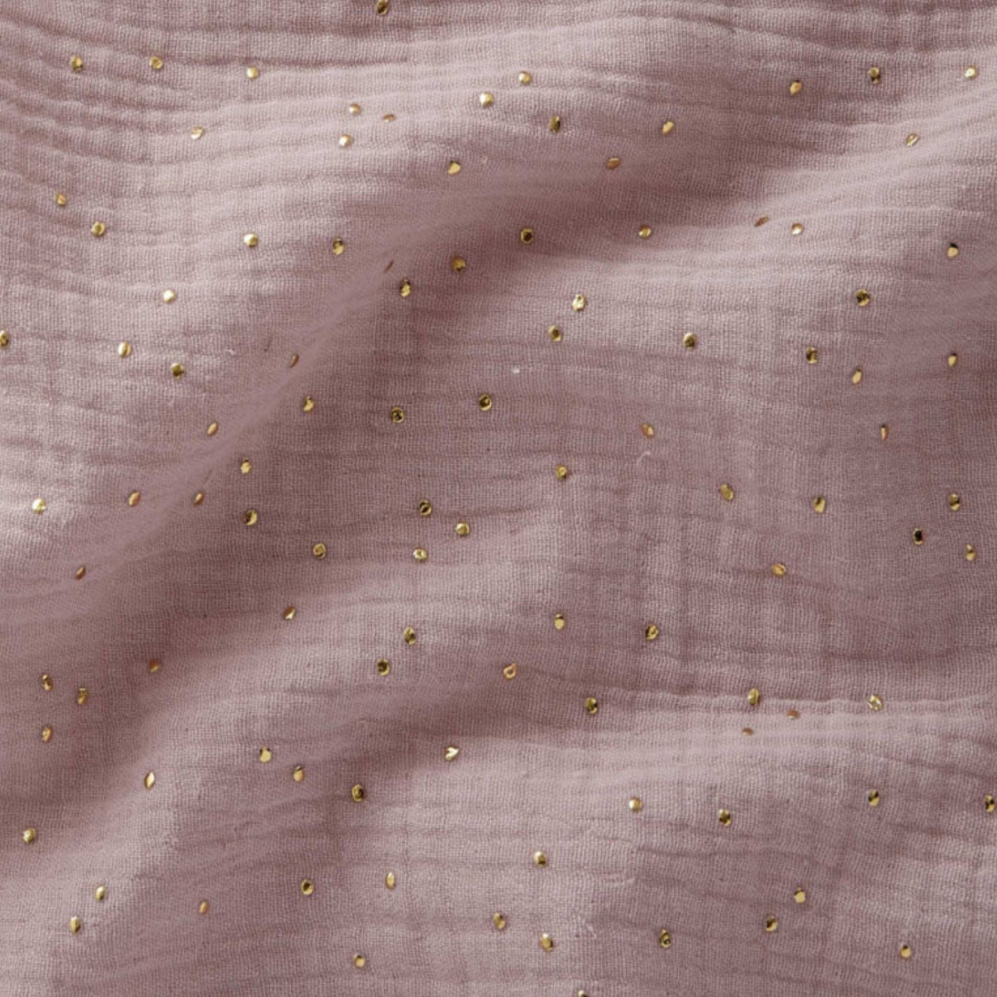 Double gaze vieux rose à paillettes