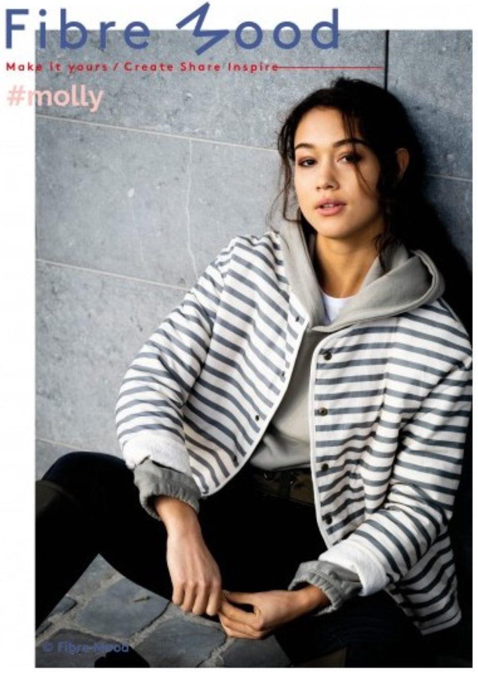 Coton rayures gris - Fibremood