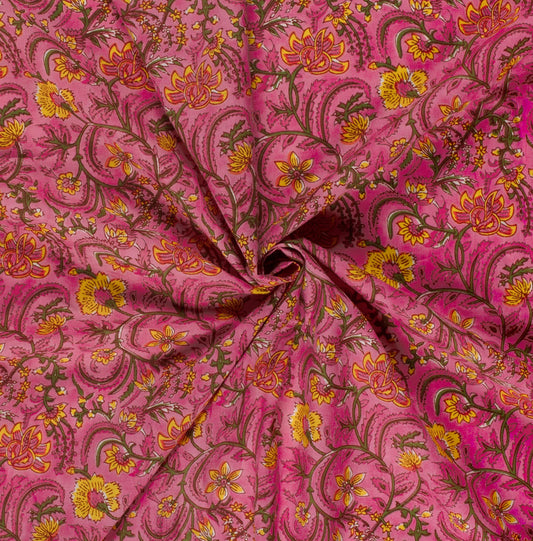 Batik indien fuchsia