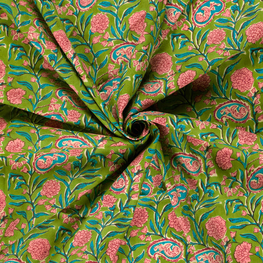 Batik indien vert