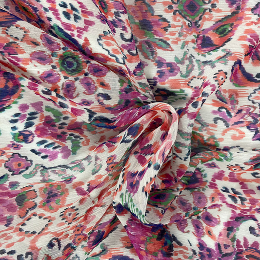 Viscose indienne rose et violet