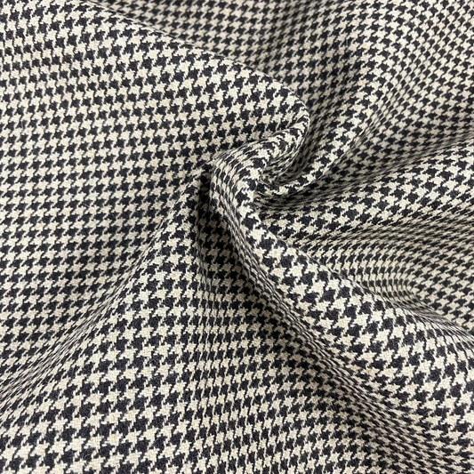 Lainage pied de poule beige et noir