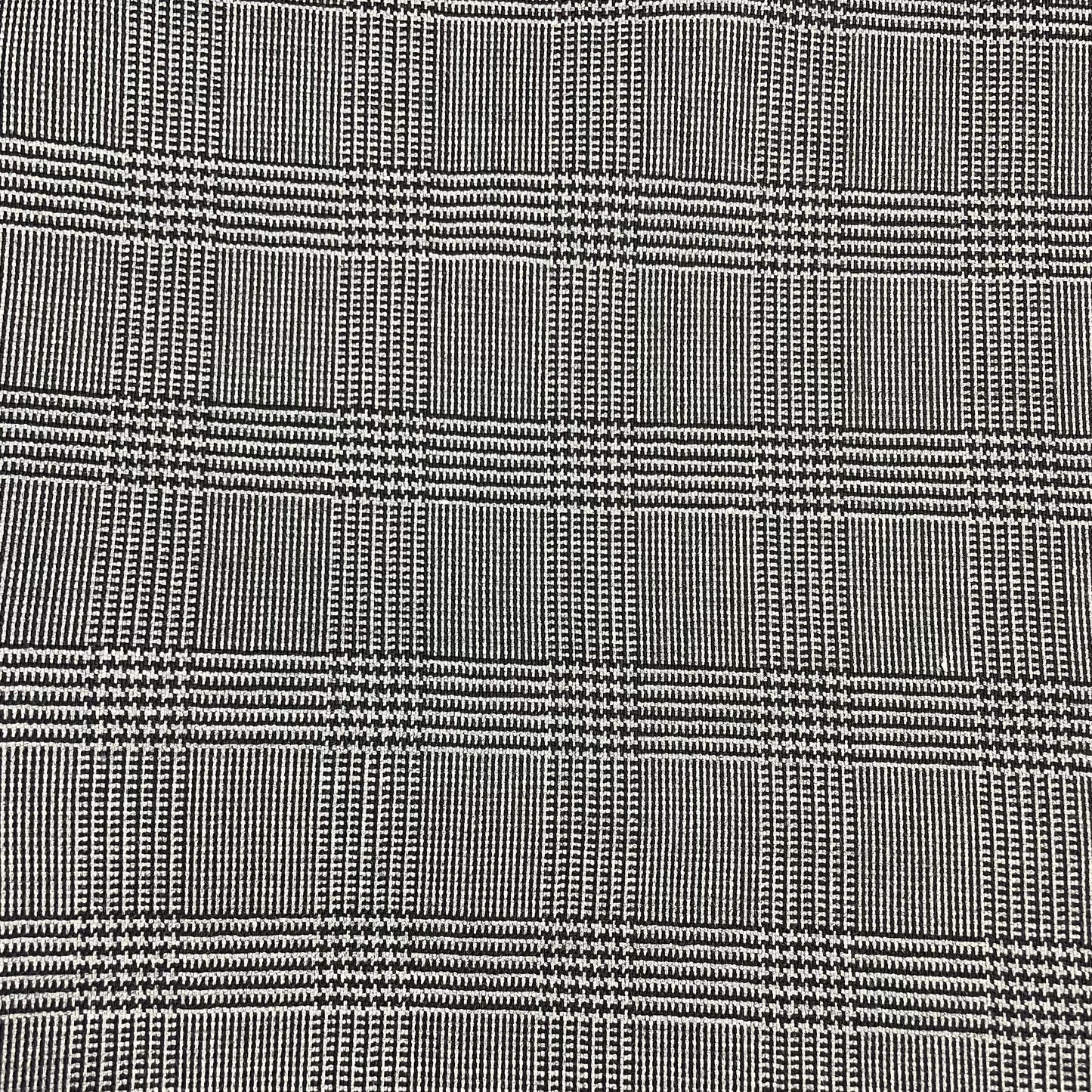 Crêpe de laine tartan gris et bleu