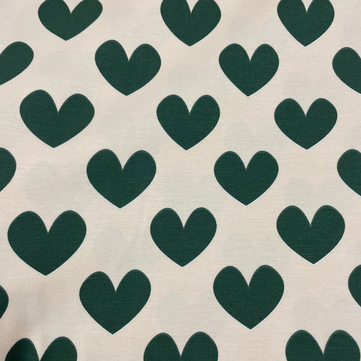 Jersey coeur vert et beige