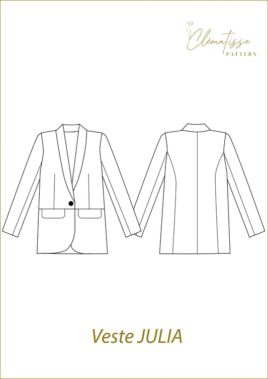 Patron Veste JULIA - Clématisse Pattern