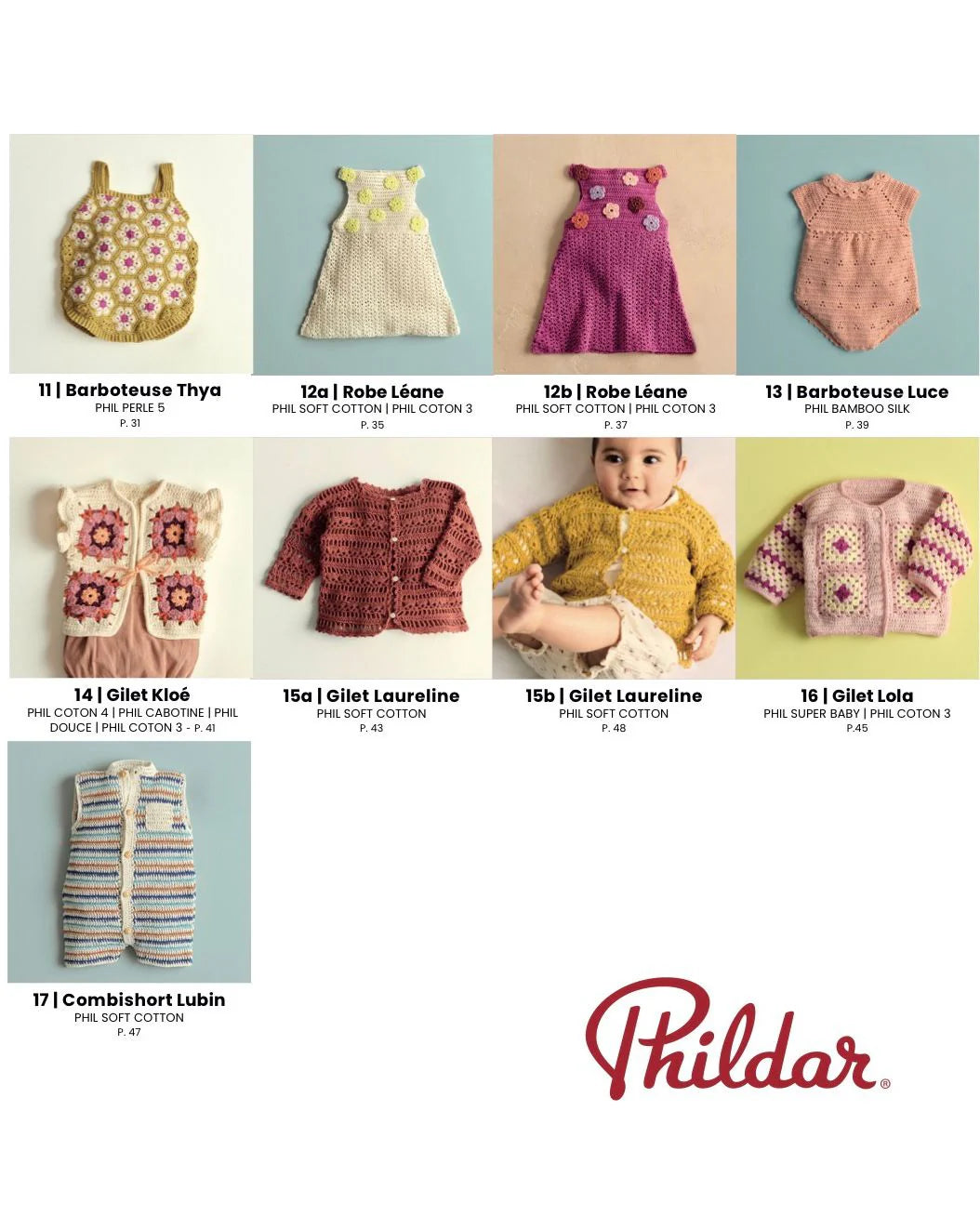 PHILDAR : CATALOGUE CROCHET LAYETTE ET ENFANT N°274
