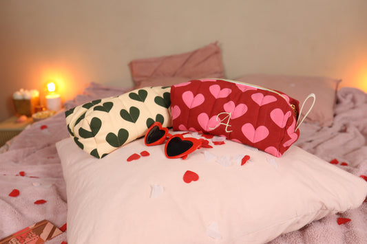 Trousse maquillage coeur