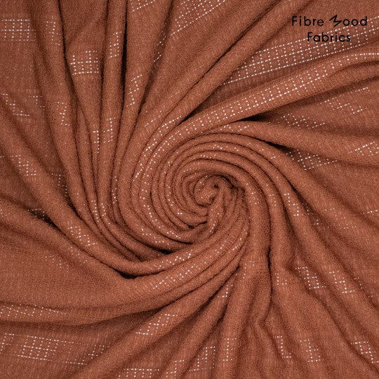 Tissu crochet marron - Fibremood