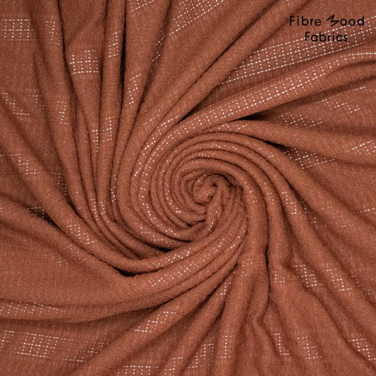 Tissu crochet marron - Fibremood