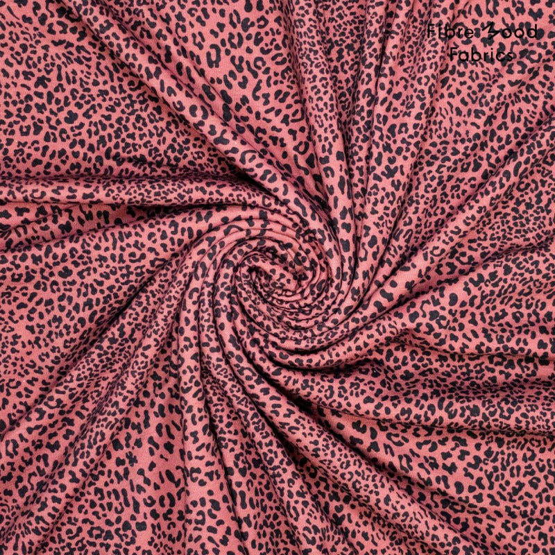 Jersey Sweat Léopard Rouille - Fibremood