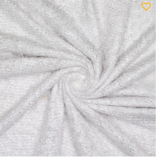 Tricot frange blanc sequin