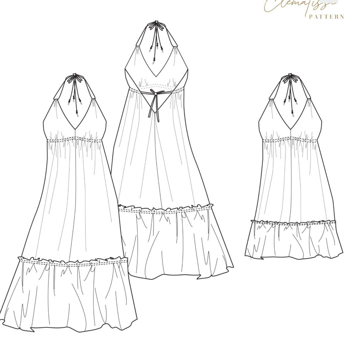 Patron de couture de la robe Penelope