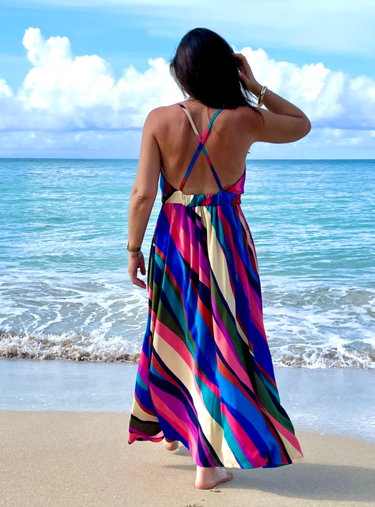Robe Coconut - Motif Clématite
