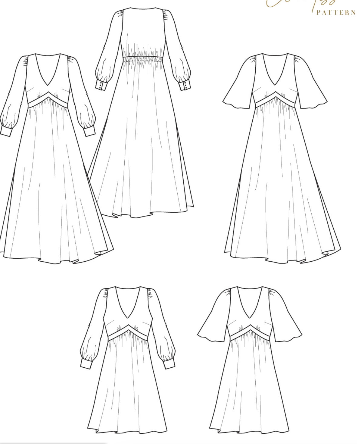 Robe Calista - Motif Clématisse