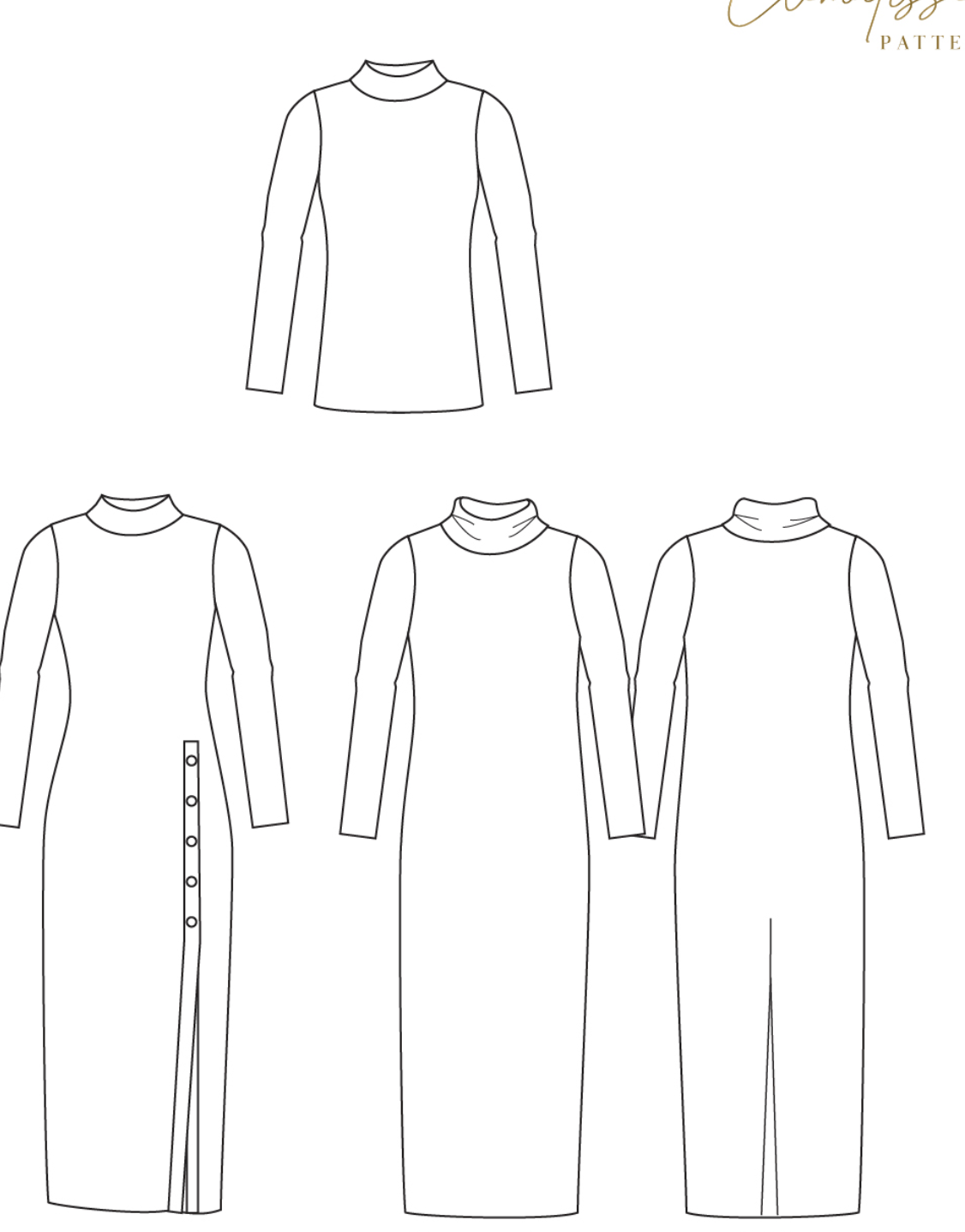 Robe/pull Mayaline - Motif Clématisse