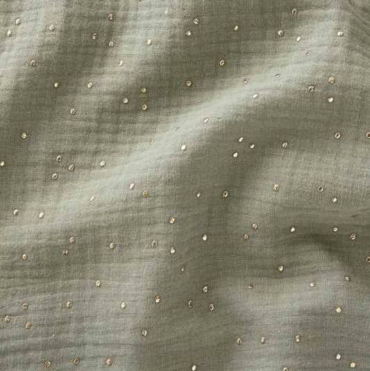 Double gaze vert à paillettes