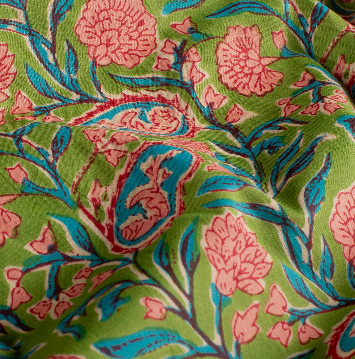 Batik indien vert