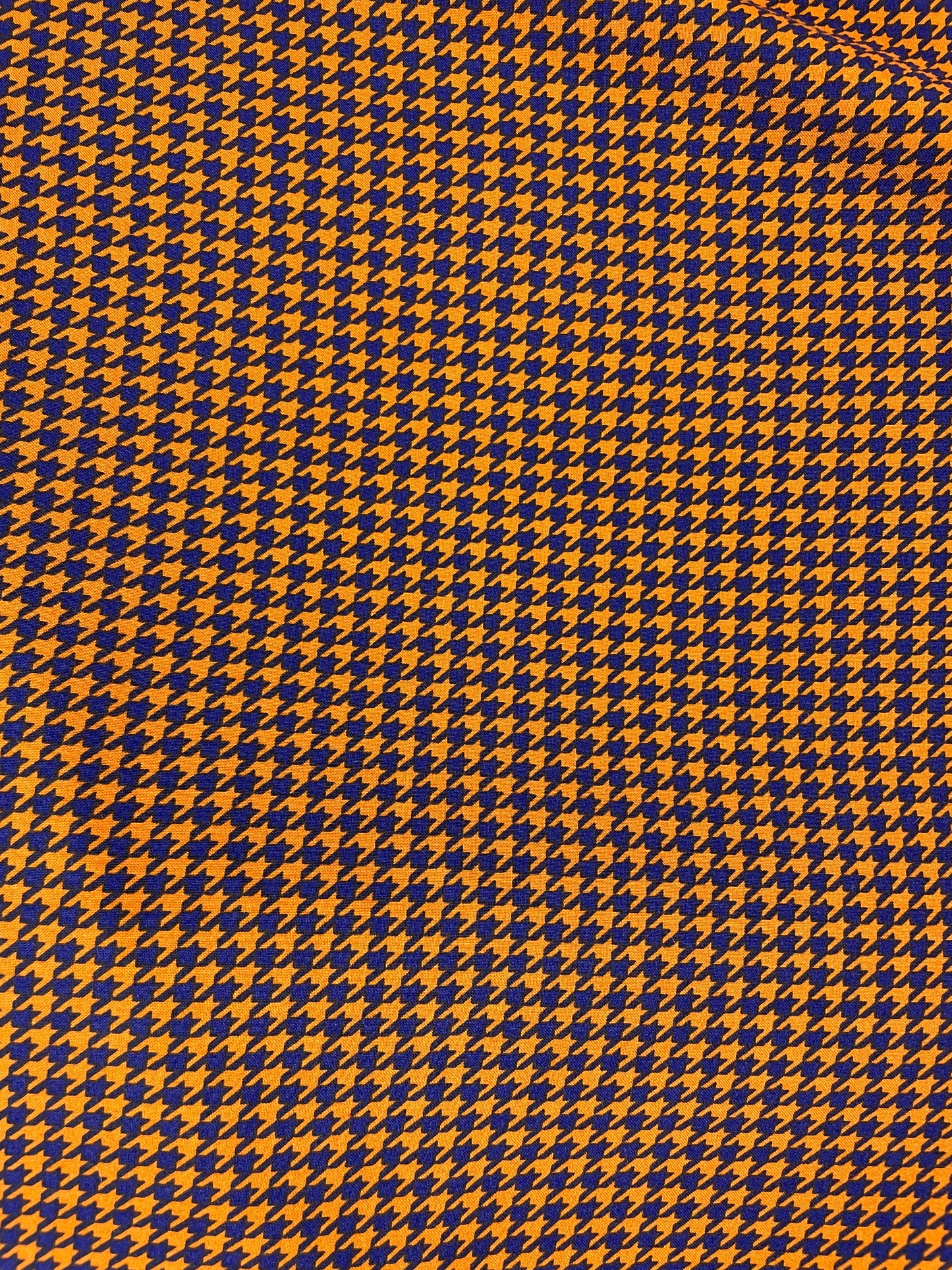 Voile de coton pied de poule violet et orange- Fibremood