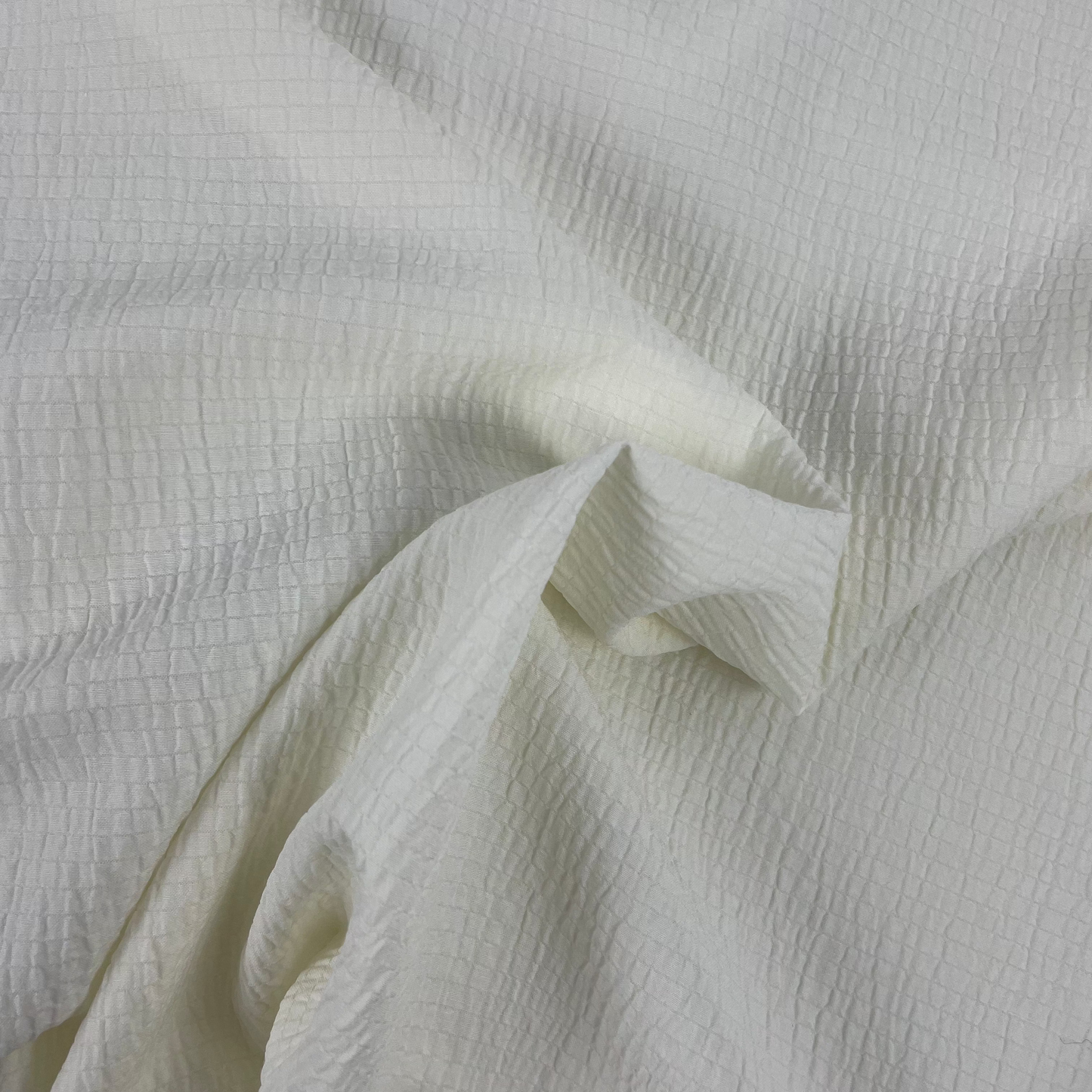 Coton crinkle blanc - Fibremood
