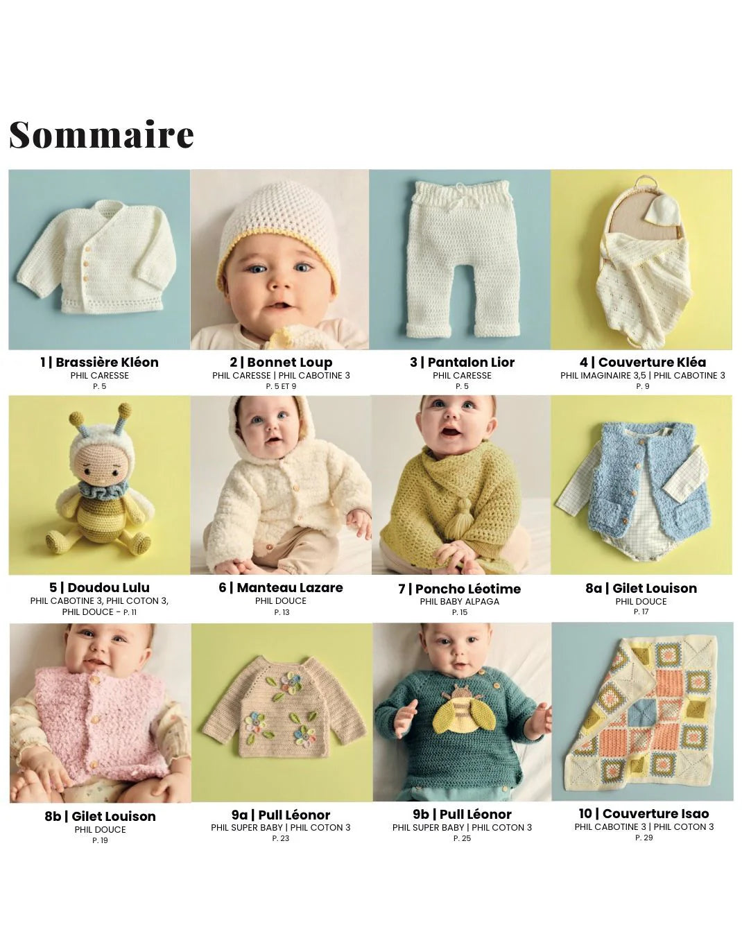 PHILDAR : CATALOGUE CROCHET LAYETTE ET ENFANT N°274