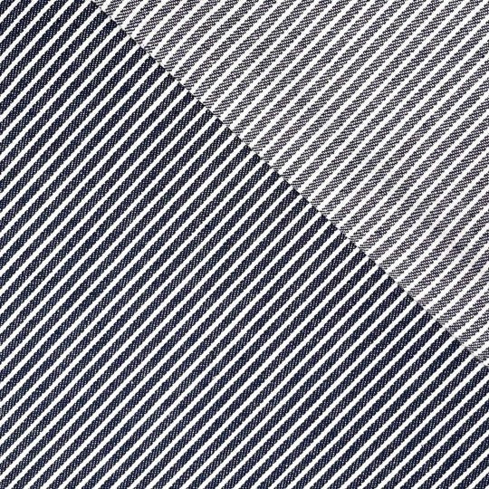Denim rayé indigo